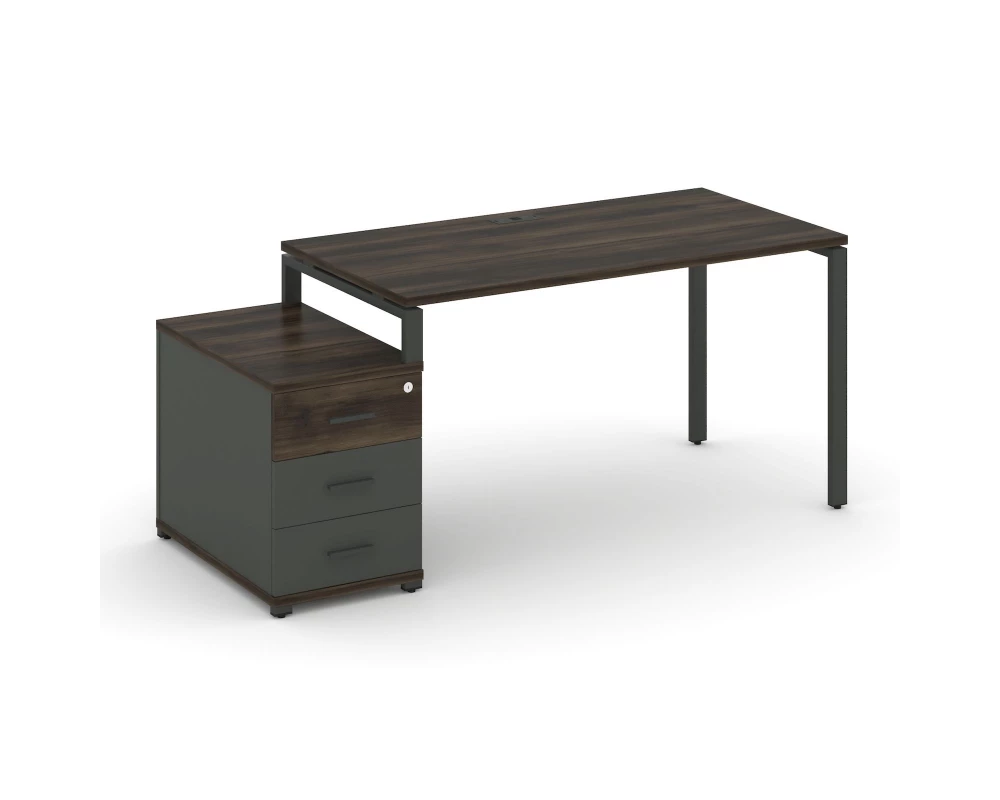 Стол письменный с 1 опорной тумбой CN.SP-301 W 980/1346x720x750 Concept