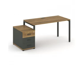 Стол письменный с 1 опорной тумбой CN.SP-301 W 980/1346x720x750 Concept images