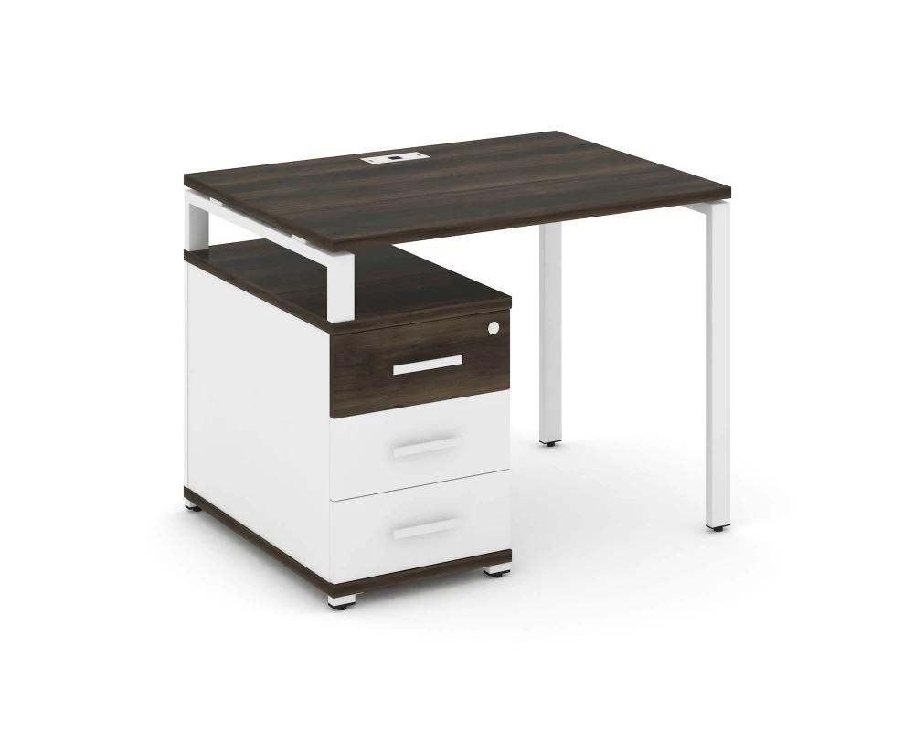 Стол письменный с 1 опорной тумбой CN.SP-301 W 980/1346x720x750 Concept