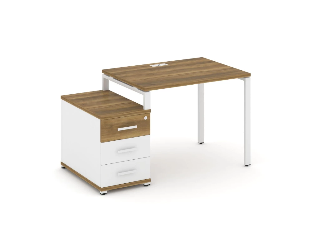 Стол письменный с 1 опорной тумбой CN.SP-301 W 980/1346x720x750 Concept