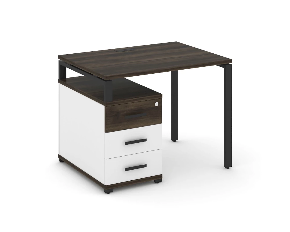 Стол письменный с 1 опорной тумбой CN.SP-301 W 980/1346x720x750 Concept