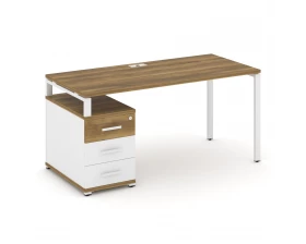 Стол письменный с 1 опорной тумбой CN.SP-304 W 1580/1946x720x750 Concept images