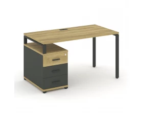 Стол письменный с 1 опорной тумбой CN.SP-304 W 1580/1946x720x750 Concept images