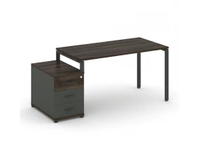 Стол письменный с 1 опорной тумбой CN.SP-304 W 1580/1946x720x750 Concept images