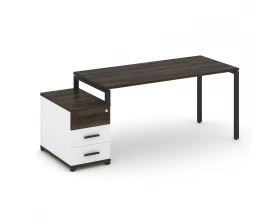 Стол письменный с 1 опорной тумбой CN.SP-304 W 1580/1946x720x750 Concept images