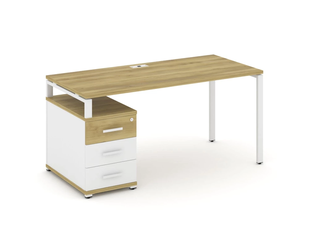 Стол письменный с 1 опорной тумбой CN.SP-304 W 1580/1946x720x750 Concept