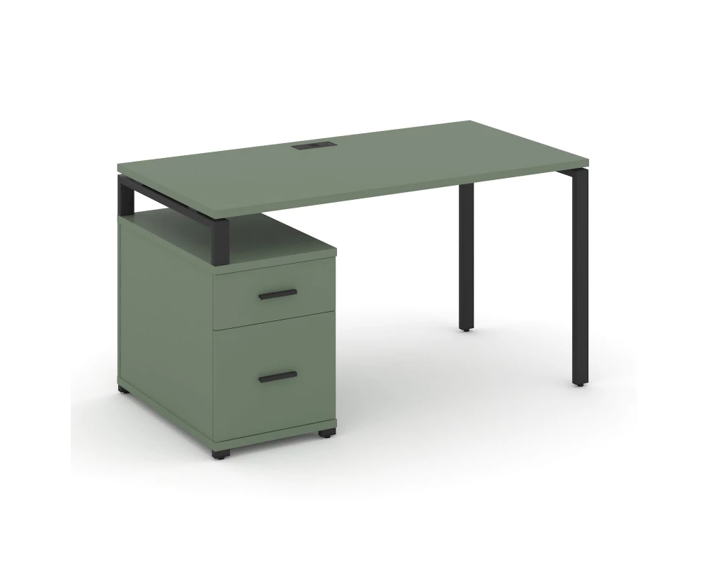 Стол письменный с 1 опорной тумбой CN.SP-306 B 1180/1546x720x750 Concept