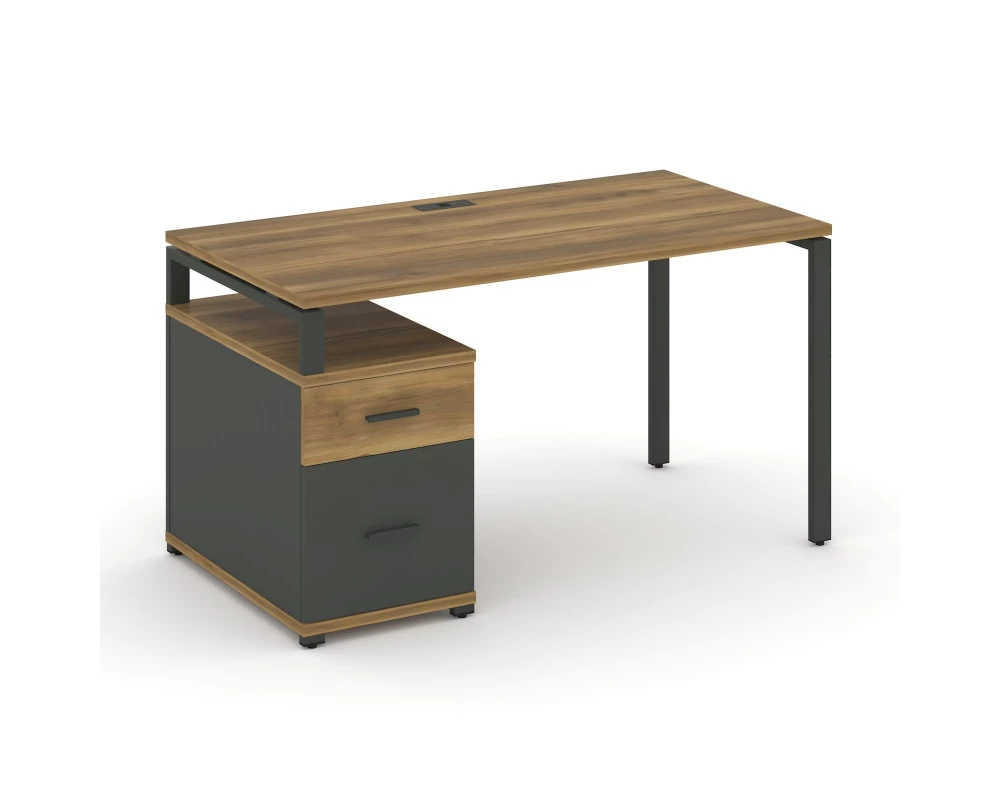 Стол письменный с 1 опорной тумбой CN.SP-307 W 1380/1746x720x750 Concept