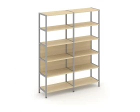 Двухсекционный стеллаж пятиярусный 1590х400х1980 Shelf System images