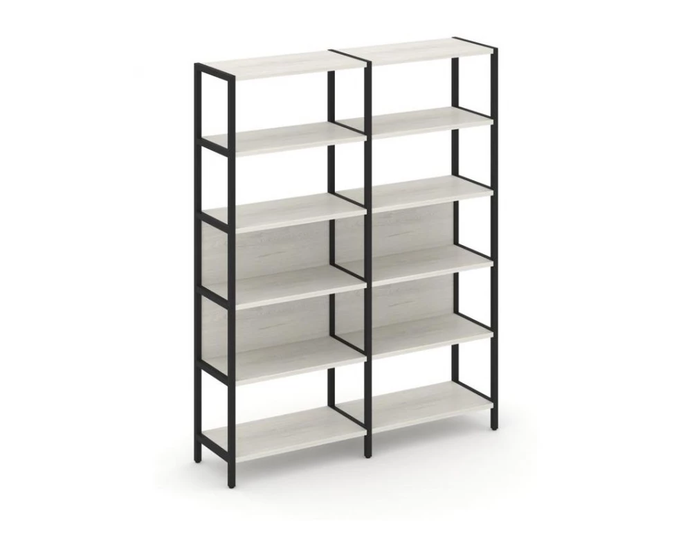 Двухсекционный стеллаж пятиярусный 1590х400х1980 Shelf System