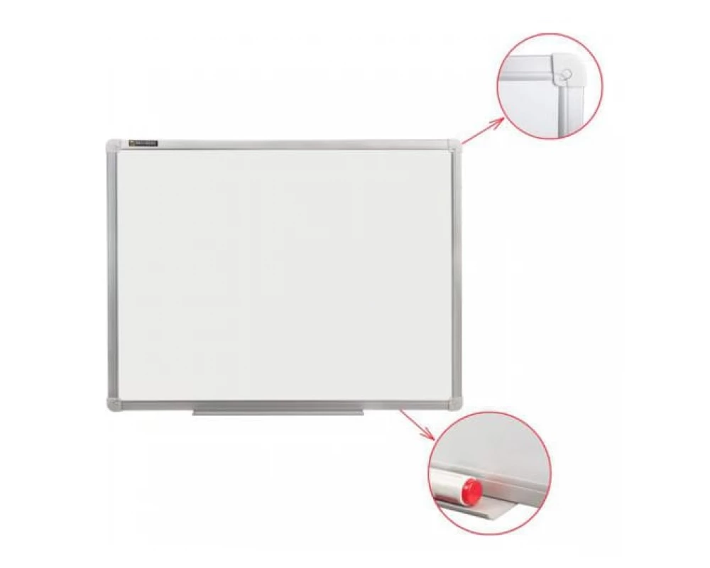 Доска магнитно маркерная BRAUBERG стандарт 90х120 алюминиевая рамка